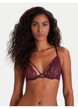 Hunkemöller Biustonosz z fiszbiną 302379 Bordowy ze sklepu MODIVO w kategorii Biustonosze - zdjęcie 186705519
