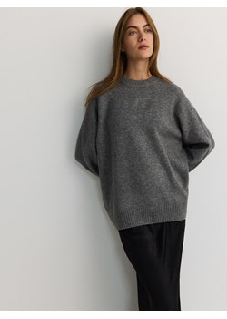 Reserved - Sweter oversize z domieszką wełny - szary ze sklepu Reserved w kategorii Swetry damskie - zdjęcie 186705846