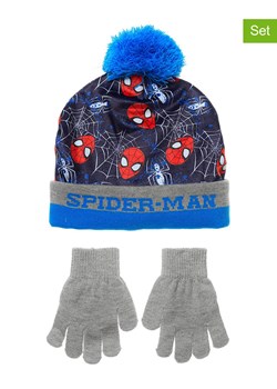 Spiderman 2-częściowy zestaw &quot;Spider-Man&quot; w kolorze granatowo-szarym ze sklepu Limango Polska w kategorii Czapki dziecięce - zdjęcie 186705986