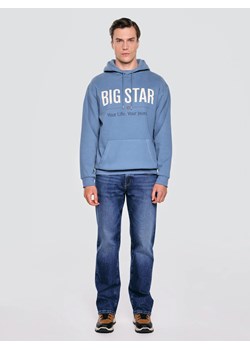 Bluza męska z kapturem z logo BIG STAR niebieska Ashlyno 402 ze sklepu Big Star w kategorii Bluzy męskie - zdjęcie 186706705