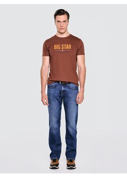 Koszulka męska o klasycznym kroju brązowa Bruno 804 ze sklepu Big Star w kategorii T-shirty męskie - zdjęcie 186706756