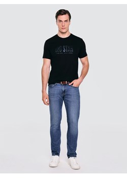 Koszulka męska z logo BIG STAR czarna Melsar 906 ze sklepu Big Star w kategorii T-shirty męskie - zdjęcie 186707149