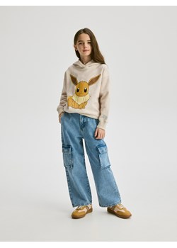 Reserved - Bluza Pokémon - beżowy ze sklepu Reserved w kategorii Bluzy dziewczęce - zdjęcie 186708088