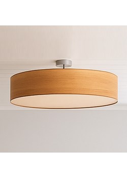 Nowoczesny żyrandol do salonu z abażurem 80 cm GRENADA ECO fi - 80 cm ECO - kolor dąb sonoma ze sklepu Lysne w kategorii Lampy sufitowe - zdjęcie 186708258