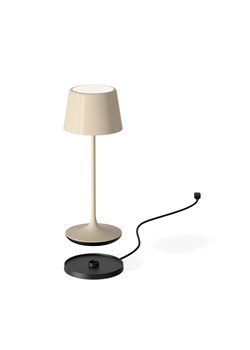 Lampka bezprzewodowa do baru LUNA 300 ceramiczny kremowy biały 6 sztuk/komplet ze sklepu Lysne w kategorii Lampy stołowe - zdjęcie 186708277