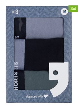 Happy Shorts Bokserki (3 pary) w kolorze czarno-oliwkowo-szarym ze sklepu Limango Polska w kategorii Majtki męskie - zdjęcie 186710416