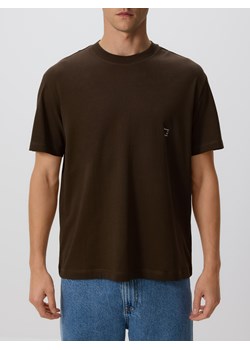 Reserved - T-shirt boxy z nadrukiem - ciemnobrązowy ze sklepu Reserved w kategorii T-shirty męskie - zdjęcie 186712089