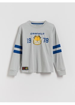 Reserved - Longsleeve GARFIELD - jasnoszary - id: 584FJ-09X - marki Reserved - 186712159 Reserved - Longsleeve GARFIELD - jasnoszary ze sklepu Reserved w kategorii Bluzy chłopięce - zdjęcie 186712159