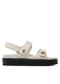 Tory Burch Sandały Kira Sport Sandal Calf Leather 144328 Écru ze sklepu MODIVO w kategorii Sandały damskie - zdjęcie 186713155