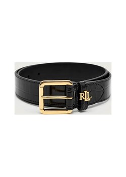LAUREN RALPH LAUREN Skórzany pasek GLOSSY EMBSD ze sklepu Gomez Fashion Store w kategorii Paski damskie - zdjęcie 186715457