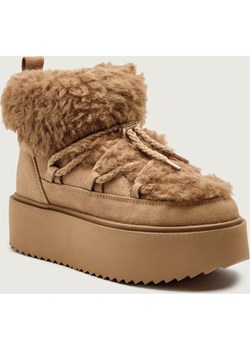 INUIKII Śniegowce TEDDY PLATFORM | shearling | zamsz ze sklepu Gomez Fashion Store w kategorii Śniegowce damskie - zdjęcie 186715466