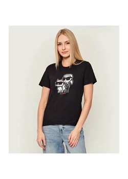 Karl Lagerfeld T-shirt IKON SKETCH DUO | Regular Fit ze sklepu Gomez Fashion Store w kategorii Bluzki damskie - zdjęcie 186715479