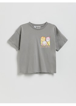 Reserved - T-shirt z nadrukiem Bananya - ciemnoszary ze sklepu Reserved w kategorii Bluzki dziewczęce - zdjęcie 186719826