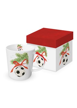 ppd Kubek jumbo &quot;Football Ornament&quot; w kolorze białym - 350 ml ze sklepu Limango Polska w kategorii Naczynia - zdjęcie 186722207