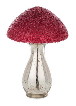 Bizzotto Figurka dekoracyjna "Mushroom" w kolorze srebrno-czerwonym - wys. 19 cm - id: 17900603 - marki Bizzotto - 186722998 Bizzotto Figurka dekoracyjna "Mushroom" w kolorze srebrno-czerwonym - wys. 19 cm ze sklepu Limango Polska w kategorii Dekoracje - zdjęcie 186722998