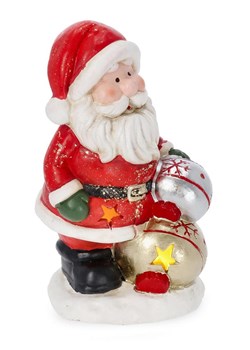 Bizzotto Dekoracyjna lampa LED "Santa" w kolorze czerwonym - wys. 20 cm - id: 17900623 - marki Bizzotto - 186723018 Bizzotto Dekoracyjna lampa LED "Santa" w kolorze czerwonym - wys. 20 cm ze sklepu Limango Polska w kategorii Oświetlenie - zdjęcie 186723018
