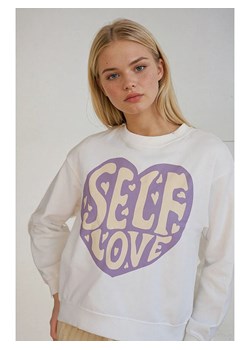 Monki Bluza w kolorze białym ze sklepu Limango Polska w kategorii Bluzy damskie - zdjęcie 186723908