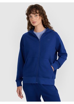 Damska bluza dresowa rozpinana z kapturem 4F 4FWMM00TSWSF1763 - granatowa ze sklepu Sportstylestory.com w kategorii Bluzy damskie - zdjęcie 186725638