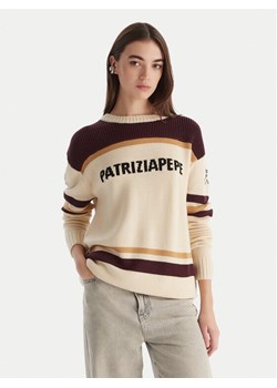 Patrizia Pepe Sweter 2K0352/K298-YA34 Écru Regular Fit ze sklepu MODIVO w kategorii Swetry damskie - zdjęcie 186729438