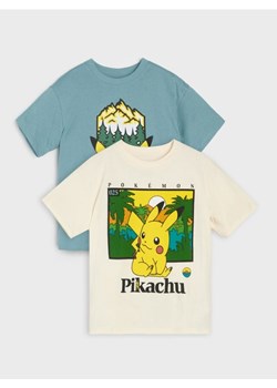 Sinsay - Bawełniana koszulka z nadrukiem Pokemon - wielobarwny ze sklepu Sinsay w kategorii T-shirty chłopięce - zdjęcie 186735615
