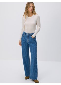 Reserved - Jeansy wide leg w paski - niebieski ze sklepu Reserved w kategorii Jeansy damskie - zdjęcie 186737236