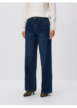Reserved - Jeansy wide leg z wysokim stanem - granatowy - id: 634GT-95J - marki Reserved - 186737249 Reserved - Jeansy wide leg z wysokim stanem - granatowy ze sklepu Reserved w kategorii Jeansy damskie - zdjęcie 186737249