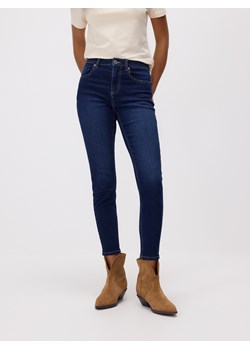 Reserved - Jeansy slim fit push up - granatowy ze sklepu Reserved w kategorii Jeansy damskie - zdjęcie 186737429