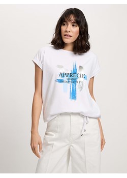 Cross Jeans Koszulka w kolorze białym ze sklepu Limango Polska w kategorii Bluzki damskie - zdjęcie 186740635