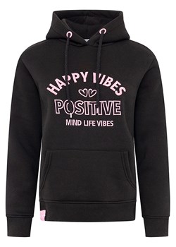 Zwillingsherz Bluza &quot;Happy Vibes&quot; w kolorze czarnym ze sklepu Limango Polska w kategorii Bluzy damskie - zdjęcie 186740825