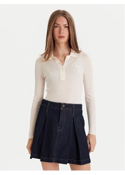 Lacoste Sweter AF4006 Écru Slim Fit ze sklepu MODIVO w kategorii Swetry damskie - zdjęcie 186740975