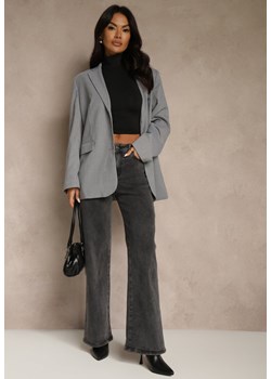 Szare Jeansy Wide Leg High Waist Mevandria ze sklepu renee.pl w kategorii Jeansy damskie - zdjęcie 186741865