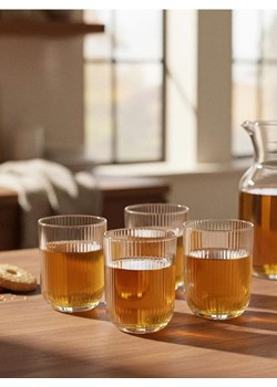 Sinsay - Ryflowane szklanki 4 pack - biały ze sklepu Sinsay w kategorii Szklanki - zdjęcie 186744067