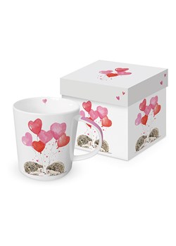 ppd Kubek jumbo &quot;Hedgehogs In Love&quot; w kolorze biało-jasnoróżowym - 400 ml ze sklepu Limango Polska w kategorii Naczynia - zdjęcie 186746367