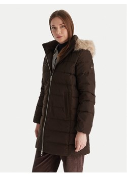 Tommy Hilfiger Płaszcz zimowy WW0WW47540 Brązowy Slim Fit ze sklepu MODIVO w kategorii Płaszcze damskie - zdjęcie 186746445