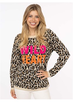 Zwillingsherz Sweter &quot;Wild Heart&quot; w kolorze beżowo-jasnobrązowym ze sklepu Limango Polska w kategorii Swetry damskie - zdjęcie 186747916