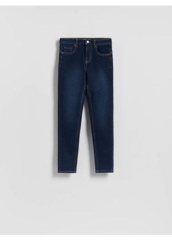 Reserved - Jeansy slim fit push up - granatowy ze sklepu Reserved w kategorii Jeansy damskie - zdjęcie 186748449