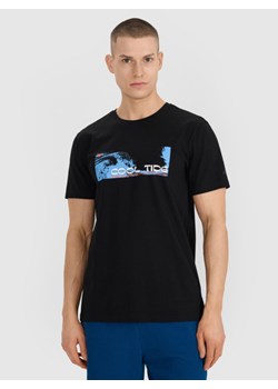 Męski t-shirt z nadrukiem 4F 4FWSS25TTSHM2030 - czarny ze sklepu Sportstylestory.com w kategorii T-shirty męskie - zdjęcie 186749067