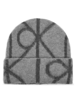 Czapka Calvin Klein Emblem Aop Brushed LV04D8071G Szary ze sklepu eobuwie.pl w kategorii Czapki zimowe męskie - zdjęcie 186751185