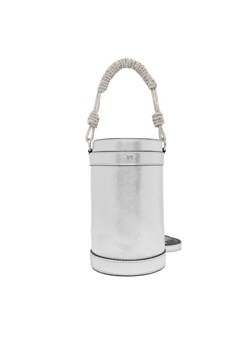 Torebka PINKO Mini Bucket Manico 25-26 PLTT 105910 Srebrny ze sklepu eobuwie.pl w kategorii Torebki damskie - zdjęcie 186751268