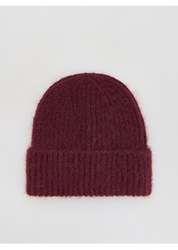Reserved - Czapka beanie - bordowy - id: 724FF-83X - marki Reserved - 186754379 Reserved - Czapka beanie - bordowy ze sklepu Reserved w kategorii Czapki zimowe damskie - zdjęcie 186754379