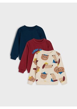 Sinsay - Bluzy 3 pack - kremowy ze sklepu Sinsay w kategorii Bluzy i swetry - zdjęcie 186755309
