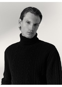 Reserved - Sweter z wełną - czarny ze sklepu Reserved w kategorii Swetry męskie - zdjęcie 186755999