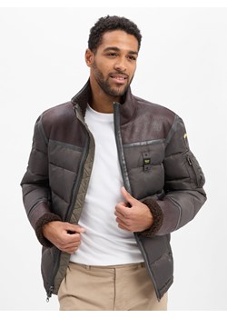 Blauer Pikowana kurtka męska Mężczyźni Sztuczne włókno antracytowy wzorzysty ze sklepu vangraaf w kategorii Kurtki męskie - zdjęcie 186757649