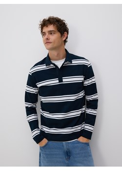 Reserved - Koszulka polo comfort w paski - granatowy ze sklepu Reserved w kategorii T-shirty męskie - zdjęcie 186759739