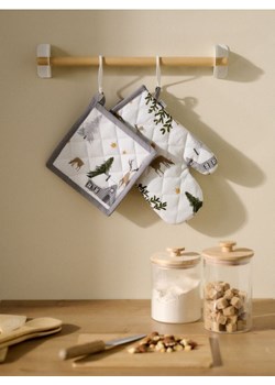 Sinsay - Rękawica kuchenna z nadrukiem zimowego krajobrazu 2 pack - szary ze sklepu Sinsay w kategorii Fartuchy kuchenne - zdjęcie 186762257