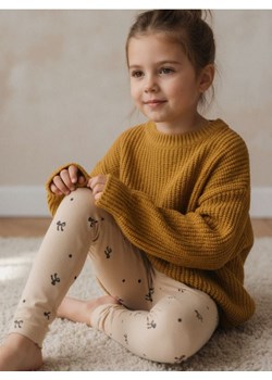 Sinsay - Legginsy ze wzorem w kokardy - beżowy - id: 749GS-08X - marki Sinsay - 186762296 Sinsay - Legginsy ze wzorem w kokardy - beżowy ze sklepu Sinsay w kategorii Spodnie dziewczęce - zdjęcie 186762296