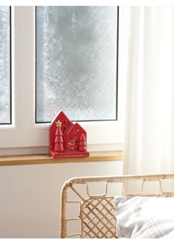 Sinsay - Ceramiczna dekoracja świąteczna w kształcie domu z choinkami - czerwony ze sklepu Sinsay w kategorii Dekoracje świąteczne - zdjęcie 186762417