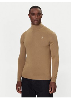 KARL LAGERFELD Golf 655058 554399 Beżowy Regular Fit ze sklepu MODIVO w kategorii Swetry męskie - zdjęcie 186762786