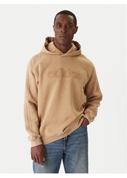 adidas Bluza JY2791 Beżowy Loose Fit ze sklepu MODIVO w kategorii Bluzy męskie - zdjęcie 186762815