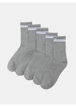 Sinsay - Prążkowane skarpetki 5 pack - szary ze sklepu Sinsay w kategorii Skarpetki męskie - zdjęcie 186764568